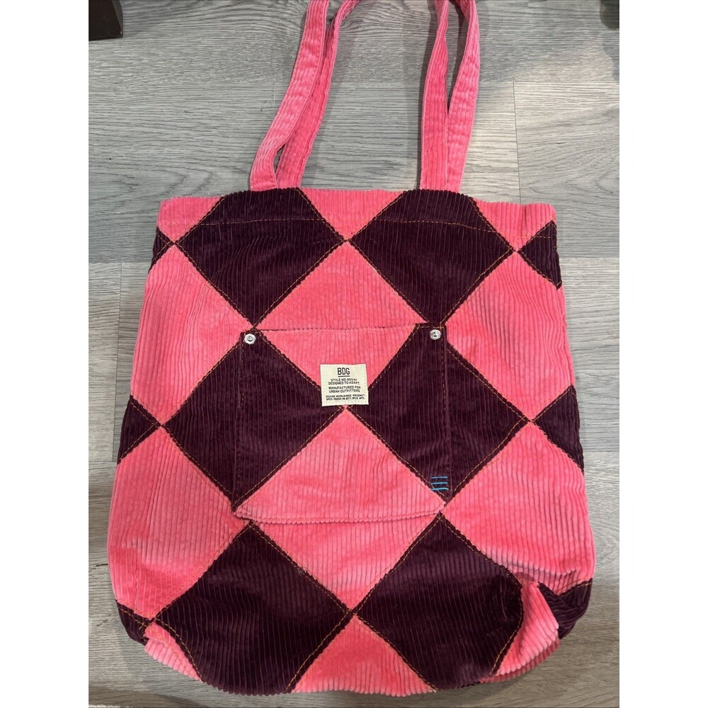 BDG Urban Outfitters Corduroy Patchwork Tote Bag Multicolor